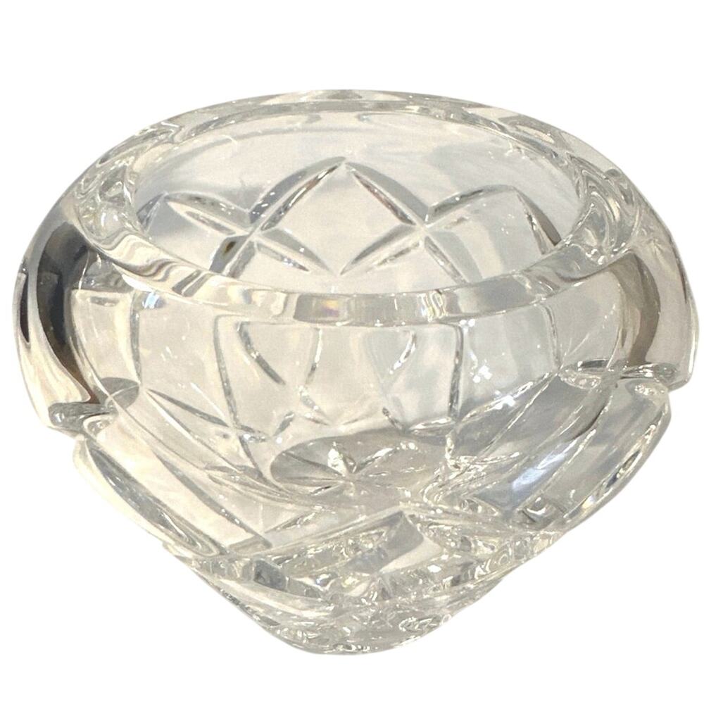 Vint-Princess House crystal heavy lead vase floating candle or votive holder